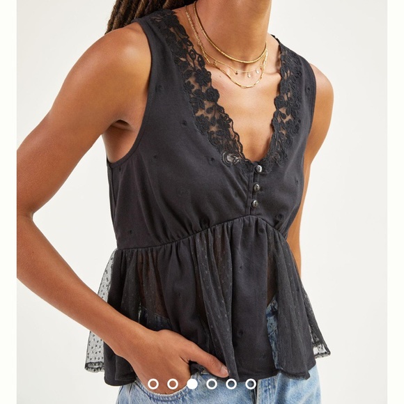 Anthropologie Embroidered Babydoll Tank NWT XS - Picture 2 of 14